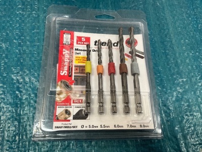 UNUSED TREND 5 PIECE MASONRY BIT SET