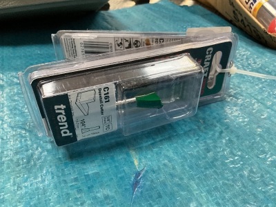 3No. UNUSED TREND 1/4 DOVETAIL CUTTERS TO SUIT ROUTER