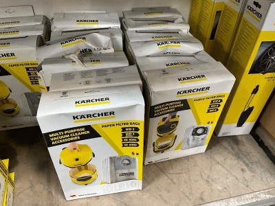 13No. BOXES OF UNUSED KARCHER PAPER FILTER HOOVER BAGS