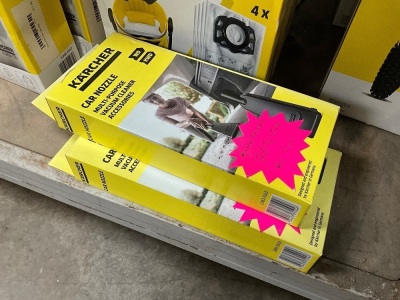 2No. BOXES OF UNUSED KARCHER MULTI PURPOSE VACUUM CLEANER ACCESSORIES