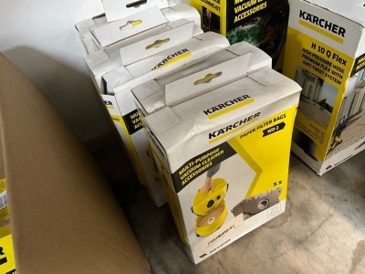 6No. UNUSED BOXES KARCHER PAPER FILTER HOOVER BAGS