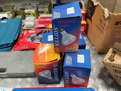 5No. UNUSED 240v 250W INFRARED BULBS