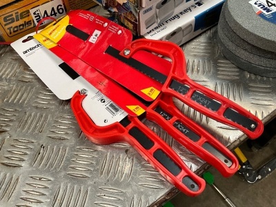 3No. UNUSED AMTECH 12" MINI HACKSAWS