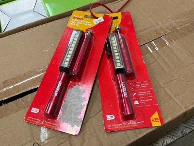2No. UNUSED AMTECH LED PEN LIGHT & PICKUP MAGNETS