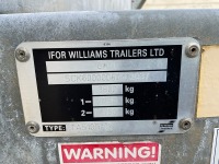 IFOR WILLIAMS TA510G-12 12ft6" X 6ft 3.5 TON TWIN AXLE LIVESTOCK TRAILER - 23