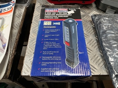 UNUSED SEALEY 3W CORDLESS RECHARGABLE INSPECTION PEN LIGHT