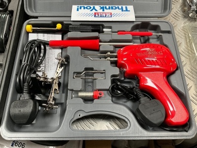 UNUSED SEALEY 8 PIECE SOLDERING IRON/GUN KIT