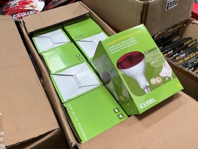 10No. UNUSED 250W 240v INFRARED BULBS