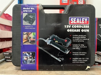 UNUSED SEALEY 12v CORDLESS GREASE GUN