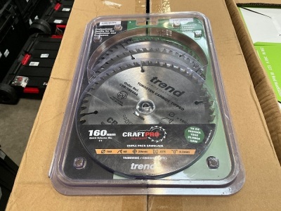 UNUSED TREND 3 PACK 160mm CARBIDE TIP SAW BLADES