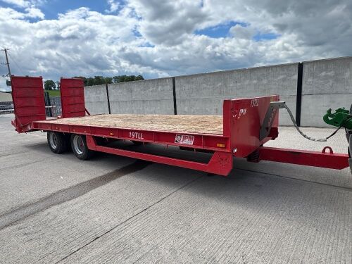 APPROX. 24ft JPM 19 TON TWIN AXLE BEAVERTAIL LOW LOADER