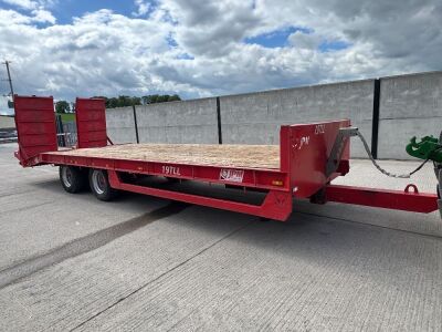 APPROX. 24ft JPM 19 TON TWIN AXLE BEAVERTAIL LOW LOADER