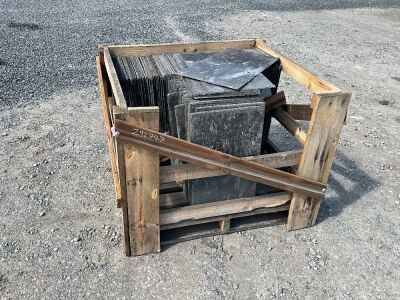 WOODEN CRATE TO INC. APPROX 250No. 24x14 BANGOR BLUE SLATES &nbsp;