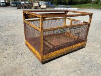 APPROX. 8ft x 4ft DOUBLE MAN BASKET SAFETY CAGE