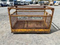 APPROX. 8ft x 4ft DOUBLE MAN BASKET SAFETY CAGE - 4