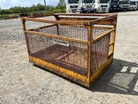 APPROX. 8ft x 4ft DOUBLE MAN BASKET SAFETY CAGE - 6