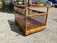 APPROX. 8ft x 4ft DOUBLE MAN BASKET SAFETY CAGE - 14