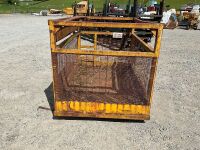 APPROX. 8ft x 4ft DOUBLE MAN BASKET SAFETY CAGE - 16