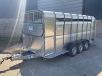 IFOR WILLIAMS 16ft x 6ft 3500KGS TRI AXLE LIVESTOCK TRAILER