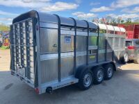 IFOR WILLIAMS 16ft x 6ft 3500KGS TRI AXLE LIVESTOCK TRAILER - 5