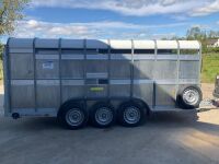 IFOR WILLIAMS 16ft x 6ft 3500KGS TRI AXLE LIVESTOCK TRAILER - 6