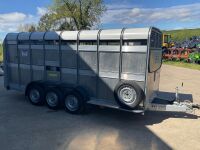 IFOR WILLIAMS 16ft x 6ft 3500KGS TRI AXLE LIVESTOCK TRAILER - 7