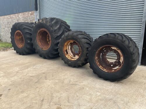 4No. FLOATATION RIMS & TYRES
