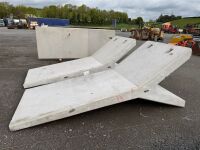3No. UNUSED 3m CONCRETE ROCKET WALLS - 2