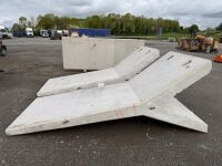 3No. UNUSED 3m CONCRETE ROCKET WALLS - 3