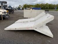 3No. UNUSED 3m CONCRETE ROCKET WALLS - 4