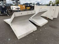 3No. UNUSED 3m CONCRETE ROCKET WALLS - 8