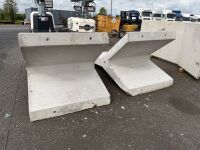 3No. UNUSED 3m CONCRETE ROCKET WALLS - 9