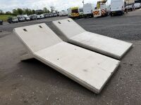 3No. UNUSED 3m CONCRETE ROCKET WALLS - 20
