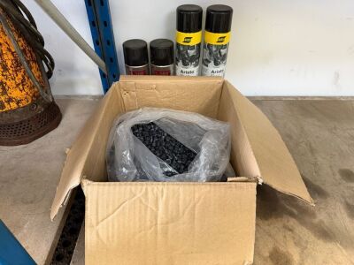 LOT TO INC. ABICOR BINZEL S-360 ANTI SPATTER SPRAY, ESAB PRE WELD ANTI SPATTER SPRAY, RUBBER GRUBBERS