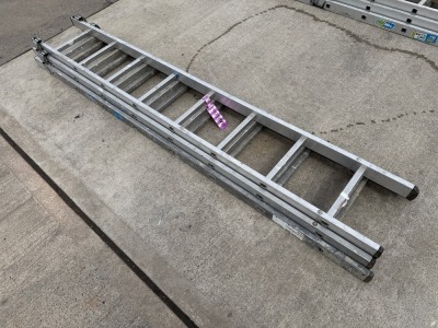 8 TREAD TRIPLE EXTENSION ALUMINIUM LADDER