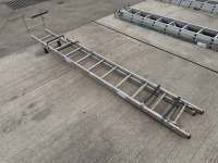 11 TREAD DOUBLE EXTENSION ALUMINIUM ROOF LADDER