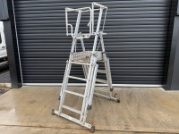YOUNGMAN TELEGUARD ALUMINIUM TELESCOPIC PLATFORM LADDER
