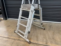 YOUNGMAN TELEGUARD ALUMINIUM TELESCOPIC PLATFORM LADDER - 2