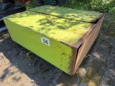 APPROX. 4ft x 5ft DOUBLE DOOR METAL CUPBOARD