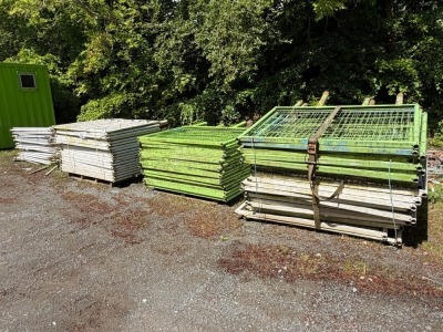 4No. PALLETS OF APPROX. 80no. 5ft x 3ft 6" METAL RAILS
