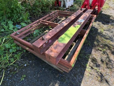 2No. APPROX. 10ft BI-FOLD METAL GATES & POSTS
