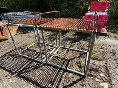 2no. APPROX. 4ft x 4ft METAL STANDS