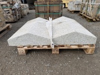 &nbsp;2No. PALLETS TO INC. APPROX 7No. SILVER GRANITE APEX WALL CAPPINGS&nbsp; - 2