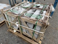 &nbsp;2No. PALLETS TO INC. APPROX 7No. SILVER GRANITE APEX WALL CAPPINGS&nbsp; - 3