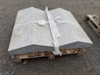 &nbsp;2No. PALLETS TO INC. APPROX 7No. SILVER GRANITE APEX WALL CAPPINGS&nbsp; - 4