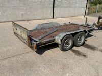 APPROX. 10ft x 4.6ft BRIAN JAMES 2600KGS TWIN AXLE TILT BED ACCESS EQUIPMENT TRAILER - 10