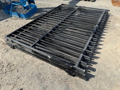2No. APPROX. 2900mm x 2000mm BLACK METAL GATES