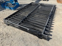 2No. APPROX. 2900mm x 2000mm BLACK METAL GATES - 2