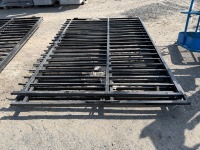 2No. APPROX. 2900mm x 2000mm BLACK METAL GATES - 6