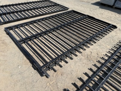 2No. APPROX. 2900mm x 2000mm BLACK METAL GATES